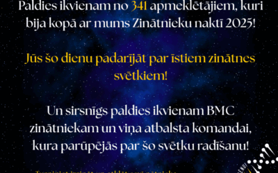Zinātnieku naktī BMC apmeklē 341 interesents
